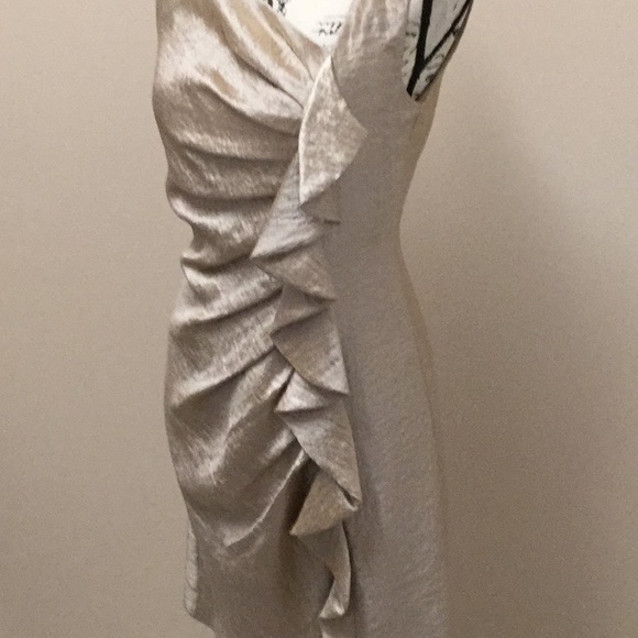 Suzi Chin beige shimmer dress - Picture 2 of 7